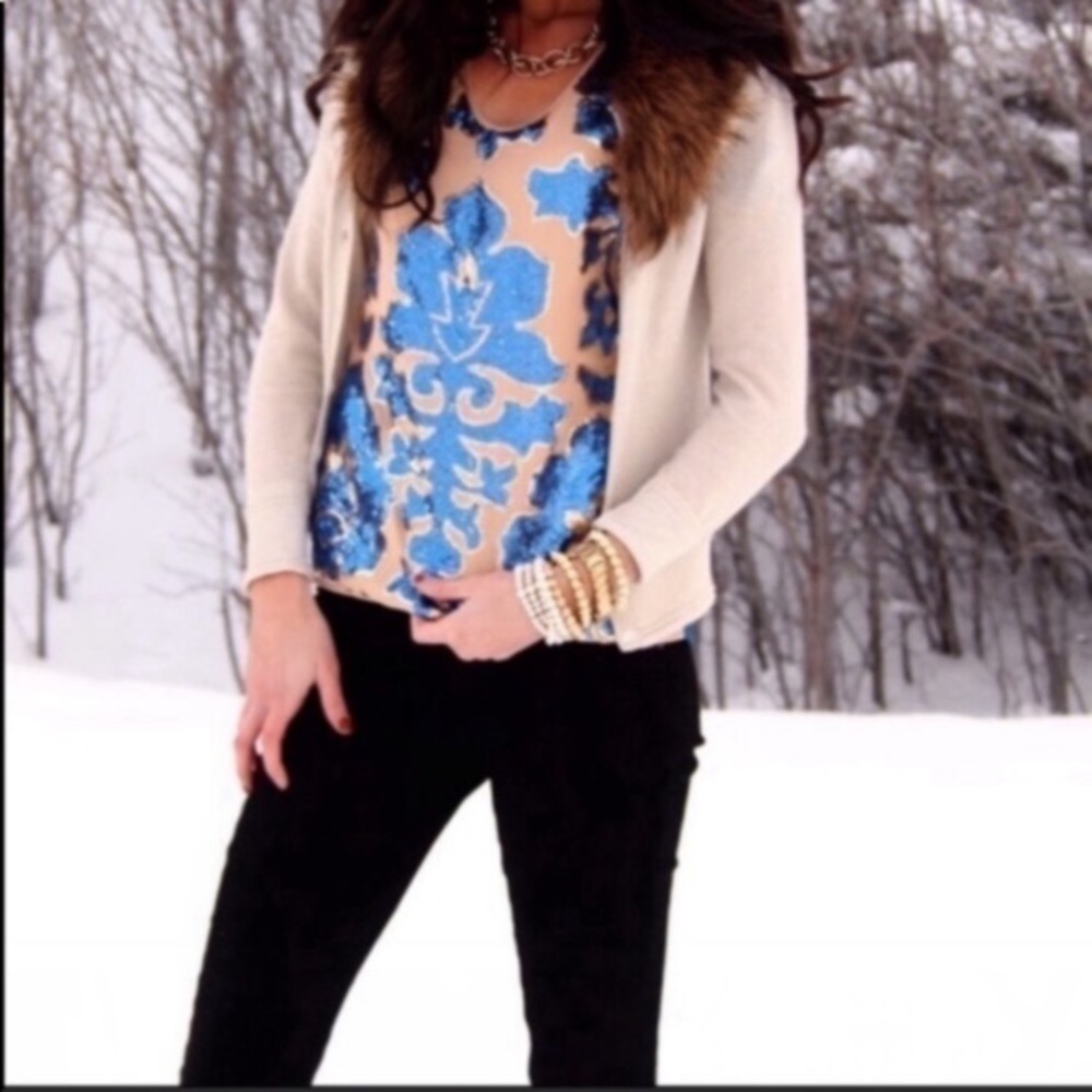 NWT Tracy Reese FT Sequined Blouse - Picture 1 of 7